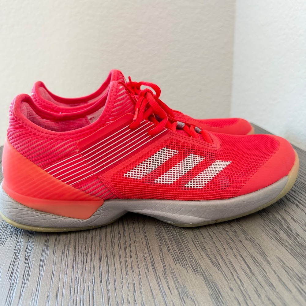 Adidas Adizero Ubersonic 3 Mens Tennis Shoes Red White CG6442 Size 10.5